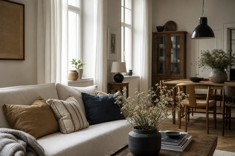 Champ de lin textile en fleur en Normandie