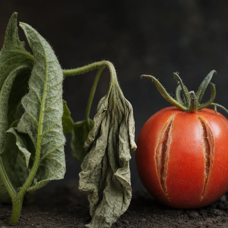 Trois signes de stress hydrique sur une tomate en pot