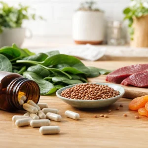 Complément alimentaire de fer et aliments riches en fer