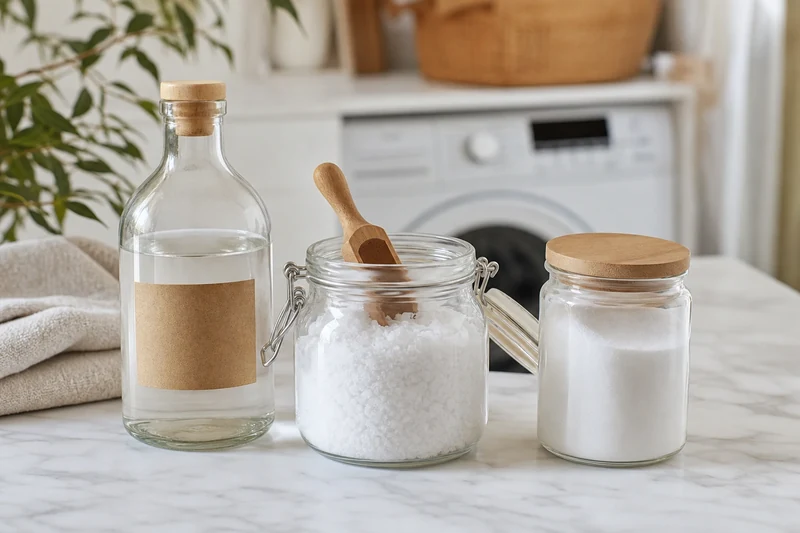Vinaigre blanc, percarbonate de sodium et acide citrique — les trois alternatives pour entretenir un lave-linge.